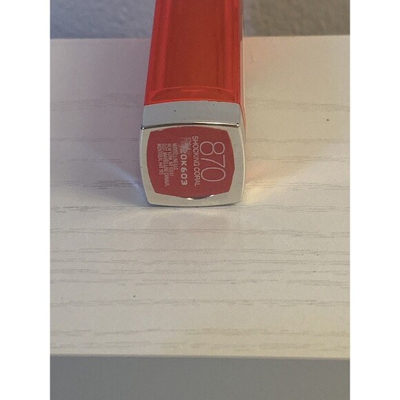 Maybelline Color Sensational Lipstick #870 Shocking Coral NWOB Damaged Tip *SEE - Picture 4 of 10